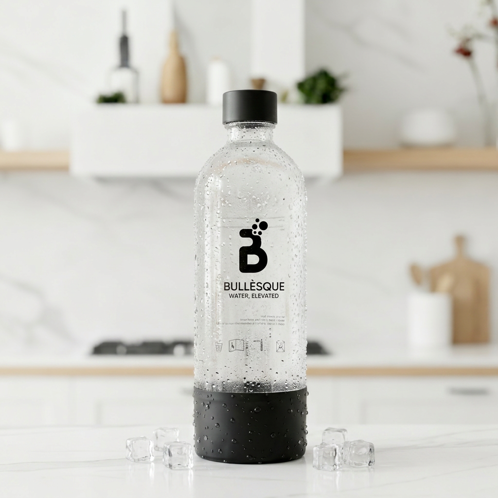 Bullesque BPA-free water bottle — 1L sparkling water bottle for home carbonation
