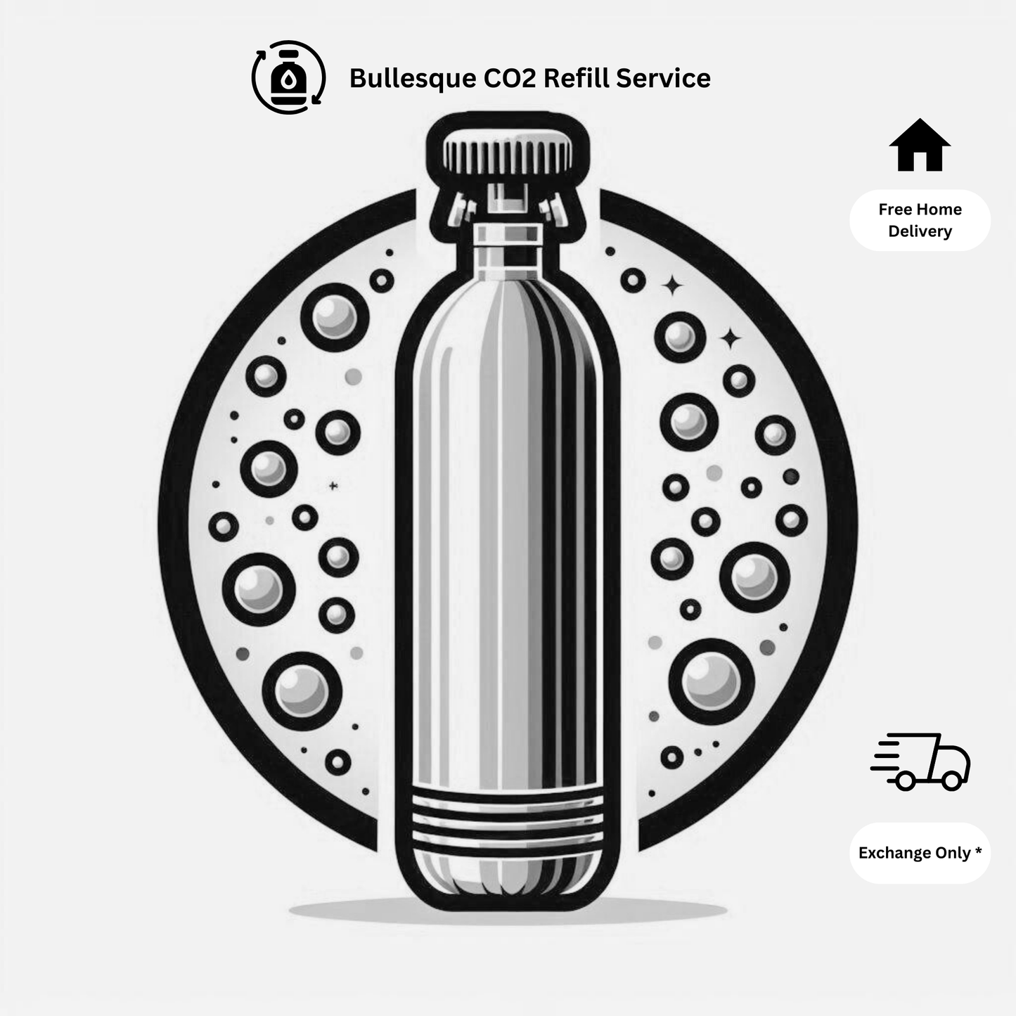 Bullèsque CO2 Refill Service – Quick Door-to-Door Delivery